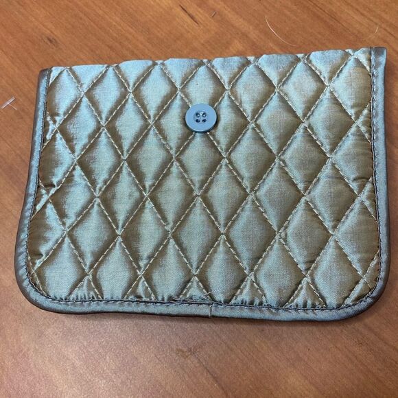 Brighton “Your True Color" Quilted Cosmetic Bag Travel Jewelry Pouches khaki - Picture 6 of 9